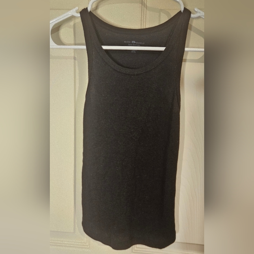 Brandy Melville Ribbed Black Tank Top Essential